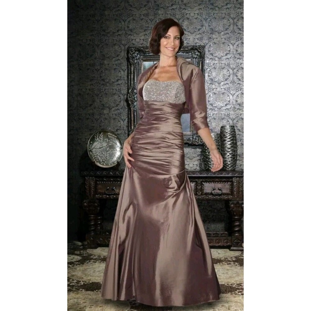 Sophisticated Satin Prom Dress with Bolero